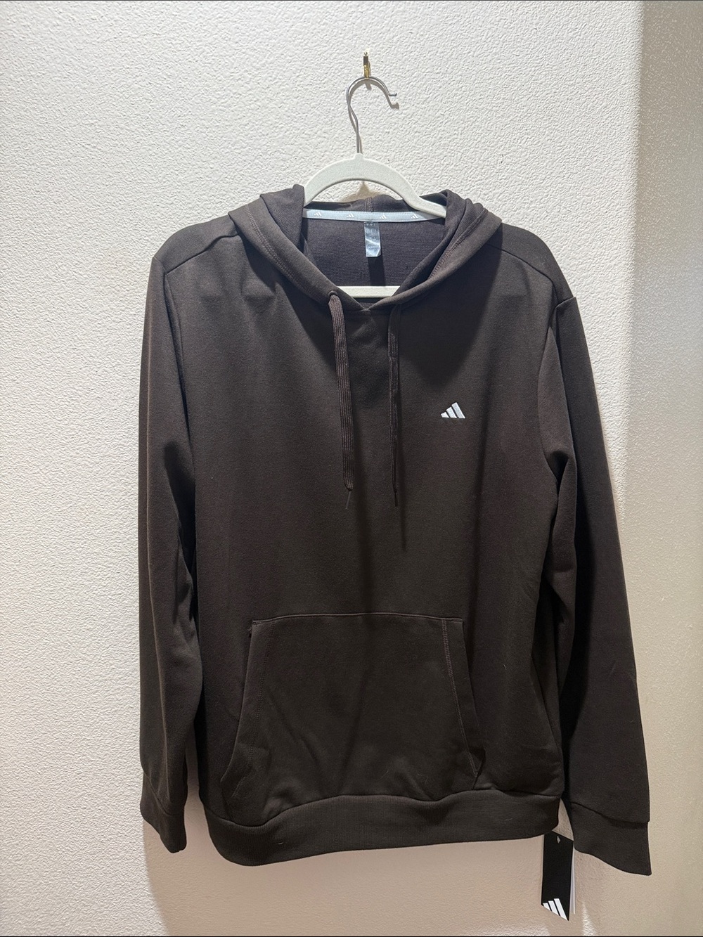 adidas Men's Dark Brown Pullover Hoodie